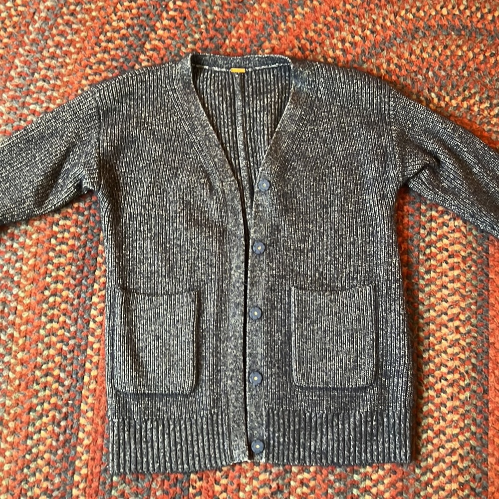 Adam Lippes 57%Silk 30Cashmere and 13Polyamide Navy Merle size M